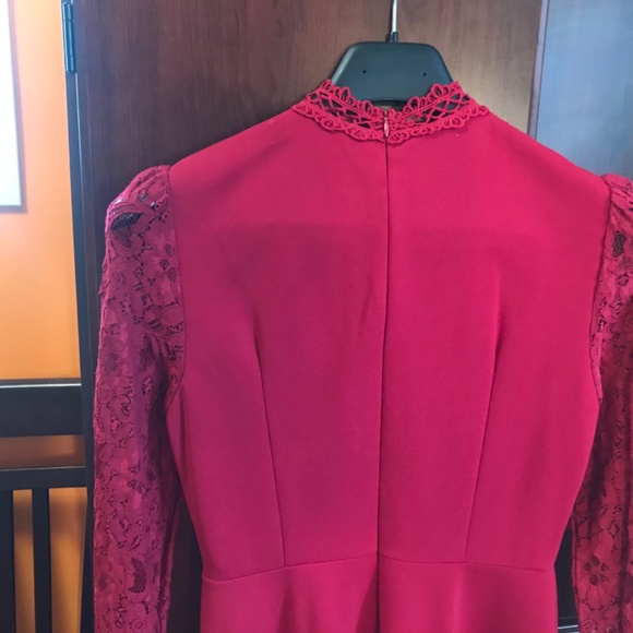 Shein dark red lace dress M - Picture 7 of 8